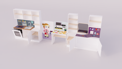 Детская дидактическая стенка «Комбинат бытовых услуг»