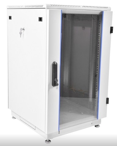 Шкаф телекоммуникационный напольный 27U (600 × 1000) дверь стекло, цвет чёрный ЦМО ШТК-М-22.6.8-44АА
