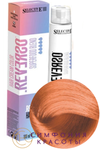 Крем-краска без аммиака Reverso Hair Color Тонер Персиковый Selective, 100 мл