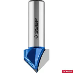 ЗУБР 19 x 17.5 мм, угол 90° мм, фреза пазовая галтельная V-образная, Профессионал (28752-19)