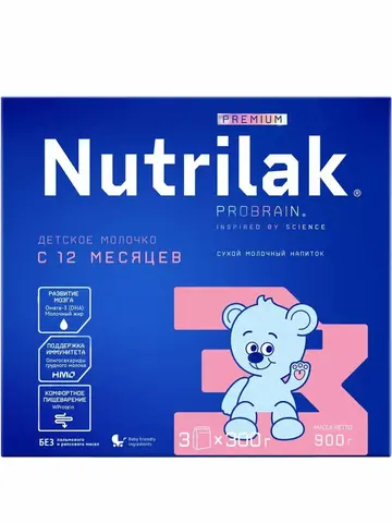 Молочная смесь Nutrilak Premium 2 смесь сухая адаптированная начальная 0,600кг картон
