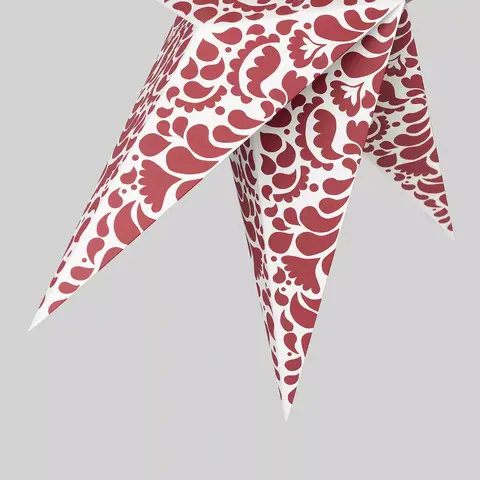 Новогоднее украшение (звезда) Födelse, 70 см, красный/с рисунком, бумага