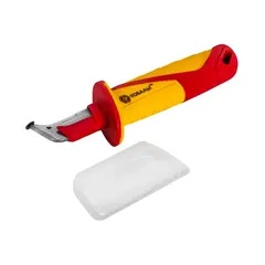 Нож электрика КОБАЛЬТ диэлектрический, 190 мм, с пяткой, частично изолированное лезвие 44 мм (921-121)