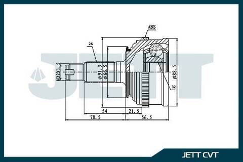 ШРУС внешний JETT V41-3017 ABS