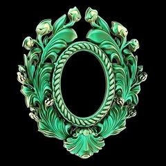 Силиконовый молд № 672 Рамка в венке