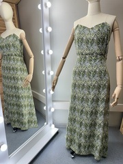 Вискоза штапель Зеленый ромб