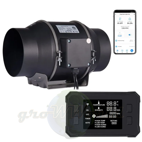 Умный вентилятор с датчиком влажности и температуры DF-200