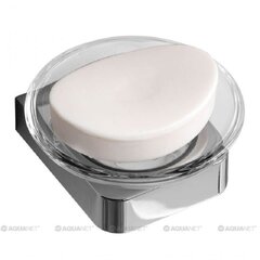 Aquanet 5785 5785 Мыльница стекло с держателем, круглая Aquanet, хром (187073) фото