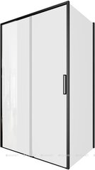 Aquanet AE65-120x100-BT AE65-120x100-BT Pleasure Evo ограждение (набор дверь + бок. стекло), черн.анод 1200х1000 мм (346125) фото