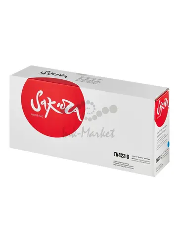 Картридж Sakura TN423C для Brother, голубой, 4000 к.
