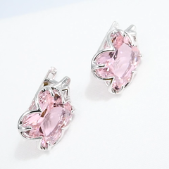 92021365 - Серьги из серебра с розовыми морганитами