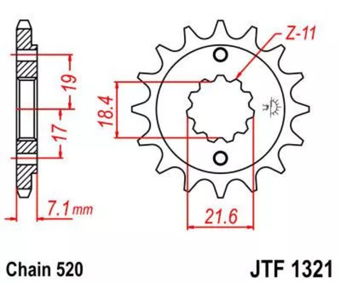Звезда ведущая JTF1321 13SC