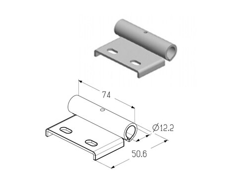 ALUTECH Накладка роликовая верхняя, RP-40.125