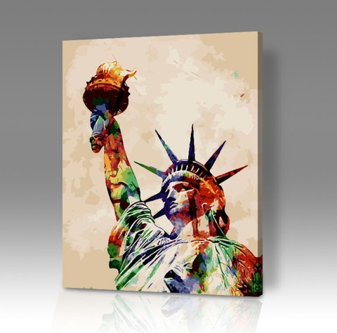 Картина по номерам на холсте Статуя Свободы, 40см*50см