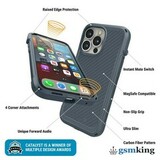 Catalyst Vibe Impact Case for iPhone 13 Pro Carbon Battleship Gray (Серый)