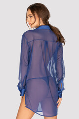 Сексуальная рубашка с атласными вставками OBSESSIVE STELLYA Babydoll