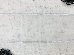 Лента капрон для бантов с метанитом, ш. 10,5 см, прозрачный с серебром