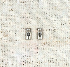 Фиксатор для шнура металл, р. 19.5х8.86 мм,  никель