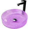Раковина накладная стеклянная ABBER Glas AK2301P фиолетовая