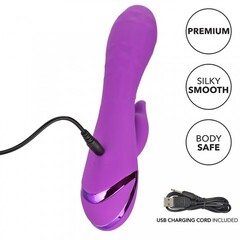 Вибромассажер-кролик CalExotics California Dreaming Valley Vamp с ритмичным стимулятором (12.75x3.75 см)