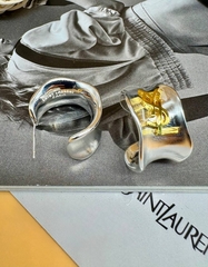Серьги широкие полуконго style by YSL