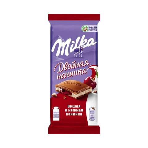 Шоколадная плитка Milka двойная начинка 