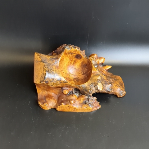 Пепельница из капокорня , Винтаж СССР, 1980-1990 гг