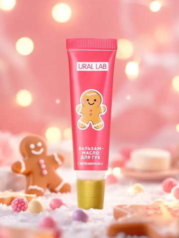 Бальзам-масло для губ, аромат имбирный пряник, 10 г, URAL LAB