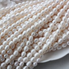 Жемчуг натуральный речной, рис, 8,8-11 мм, 1 нить, Ж029