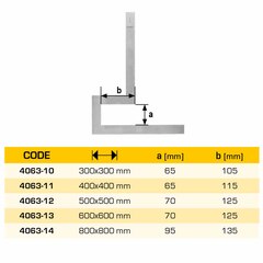 Угольник для выравнивания фланцев 300х300х65х105мм Kinex 4063-10