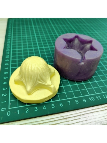 Молд пластиковый+Вайнер силиконовый лепестки колокольчика, диаметр 6,5см