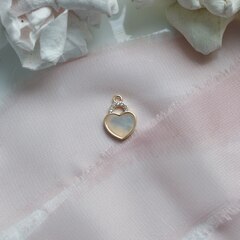 УЦЕНКА!!! Подвеска Замочек с перламутром 14*10 мм, позолота, У036