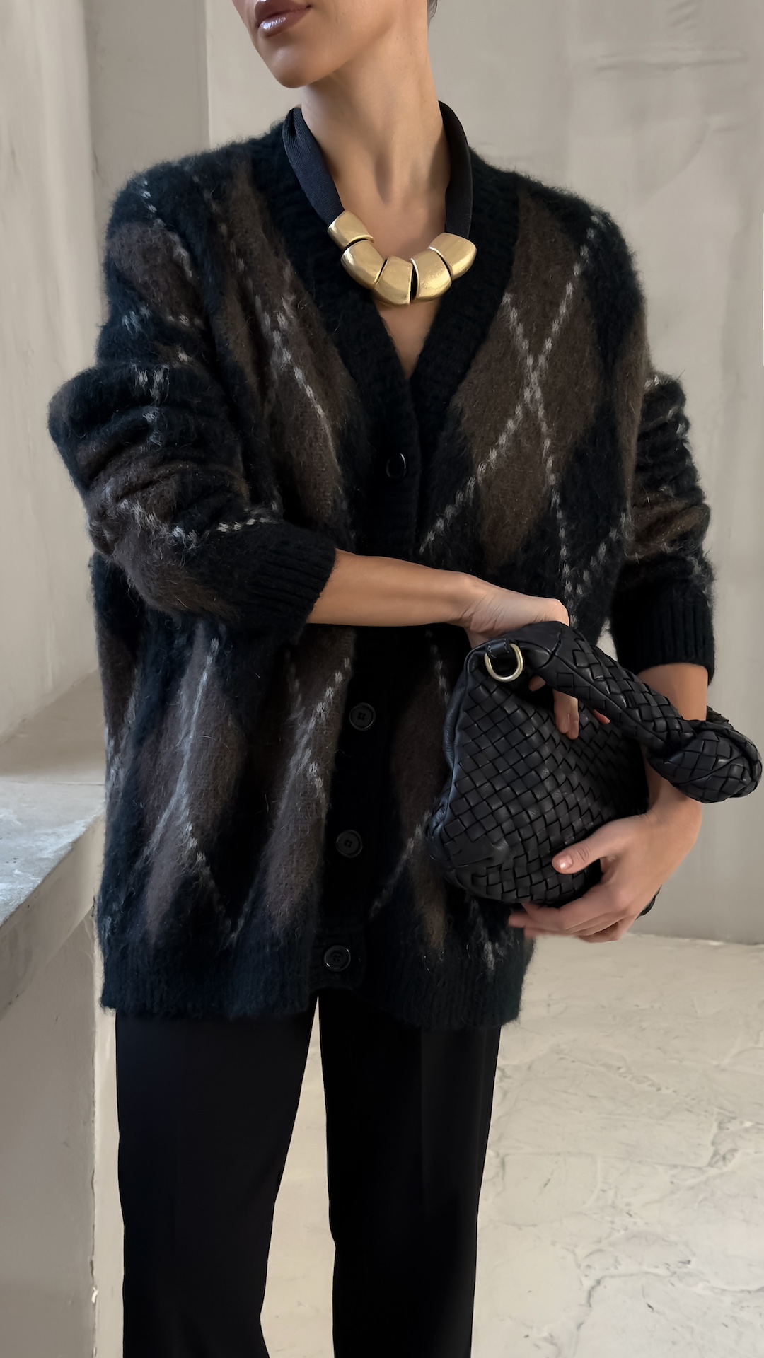 Кардиган с рисунком в виде ромбов PREMIUM QUALITY