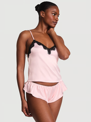 TEASE САТИНОВЫЙ КОМПЛЕКТ МАЙКА С ШОРТАМИ