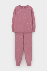пижама  для девочки  К 1581/пепельная роза,мини листики