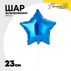 
          Шар фольгированный Звезда 23 см (Синий)