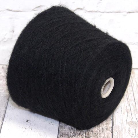 Вспушенный меринос-стрейч LINEAPIU FOX 750 черный