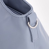 Сумка Саломея 507 гладкий серо-голубой