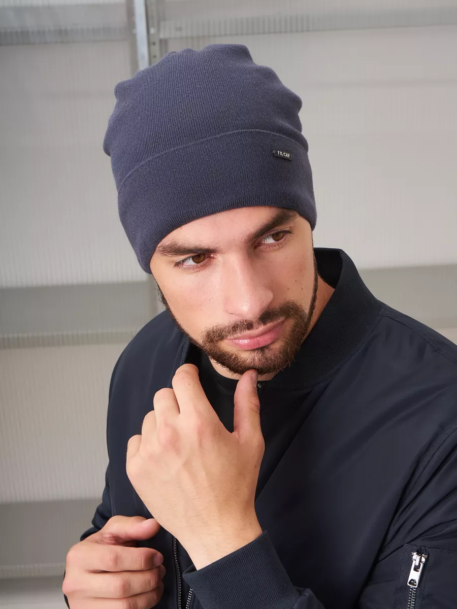 Шапка бини зимняя весенняя с флисом