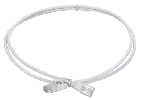 ITK Коммутационный шнур кат.5E UTP LSZH 1,5м slim язычок бел