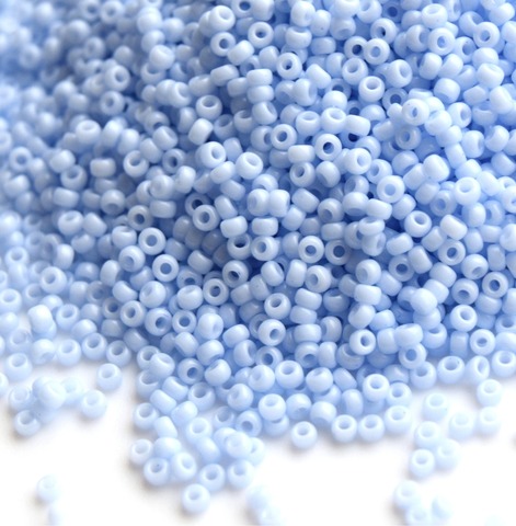 RR-3329 Бисер круглый Миюки 11/0 Светло-голубой непрозрачный /Miyuki round 11/0 Opaque Light Blue