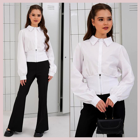 Блуза девочке (9-13) 260415-WD206