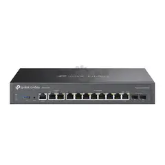 TP-Link ER7412-M2, VPN-маршрутизатор Omada с мультигигабитными портами, 2 порта RJ45 WAN/LAN 2,5 Гбит/с, 2 порта SFP WAN/LAN, 8 гигабитных портов RJ45 WAN/LAN, 1 порт USB 3.0