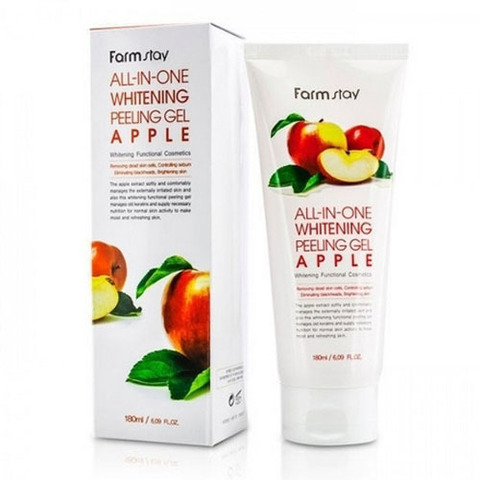 Farmstay All-In-One Whitening Peeling Gel Apple - Пилинг-гель для лица с экстрактом яблока