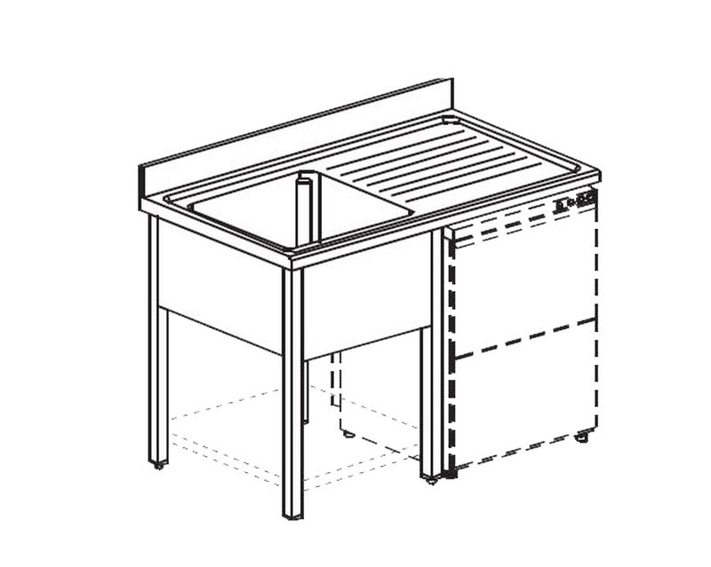 ВАННА МОЕЧНАЯ APACH CHEF LINE LS126-54RWSHD