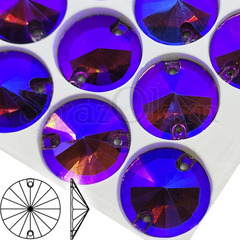 Купить стразы пришивные оптом Purple Velvet AB Rivoli