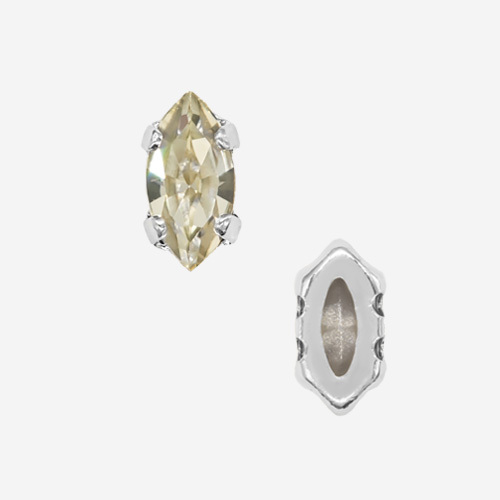 Кристалл Маркиз (Marquise Fancy Stone) в цапах, оттенок 