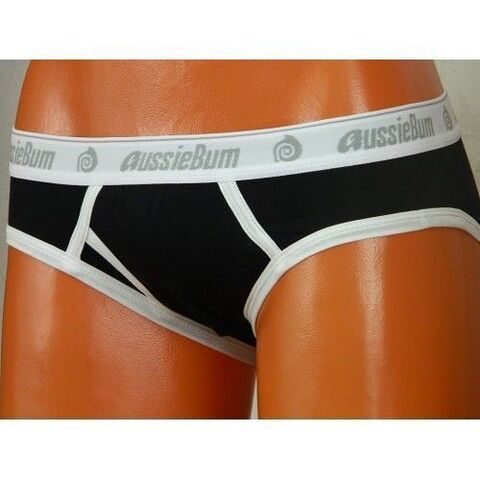 Мужские трусы брифы черные Aussiebum AB00100