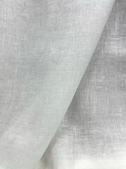 Льняная ткань-вуаль в сеточку, цвет - белый