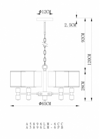 Подвесная люстра Arte Lamp NORTH A5896LM-6CC